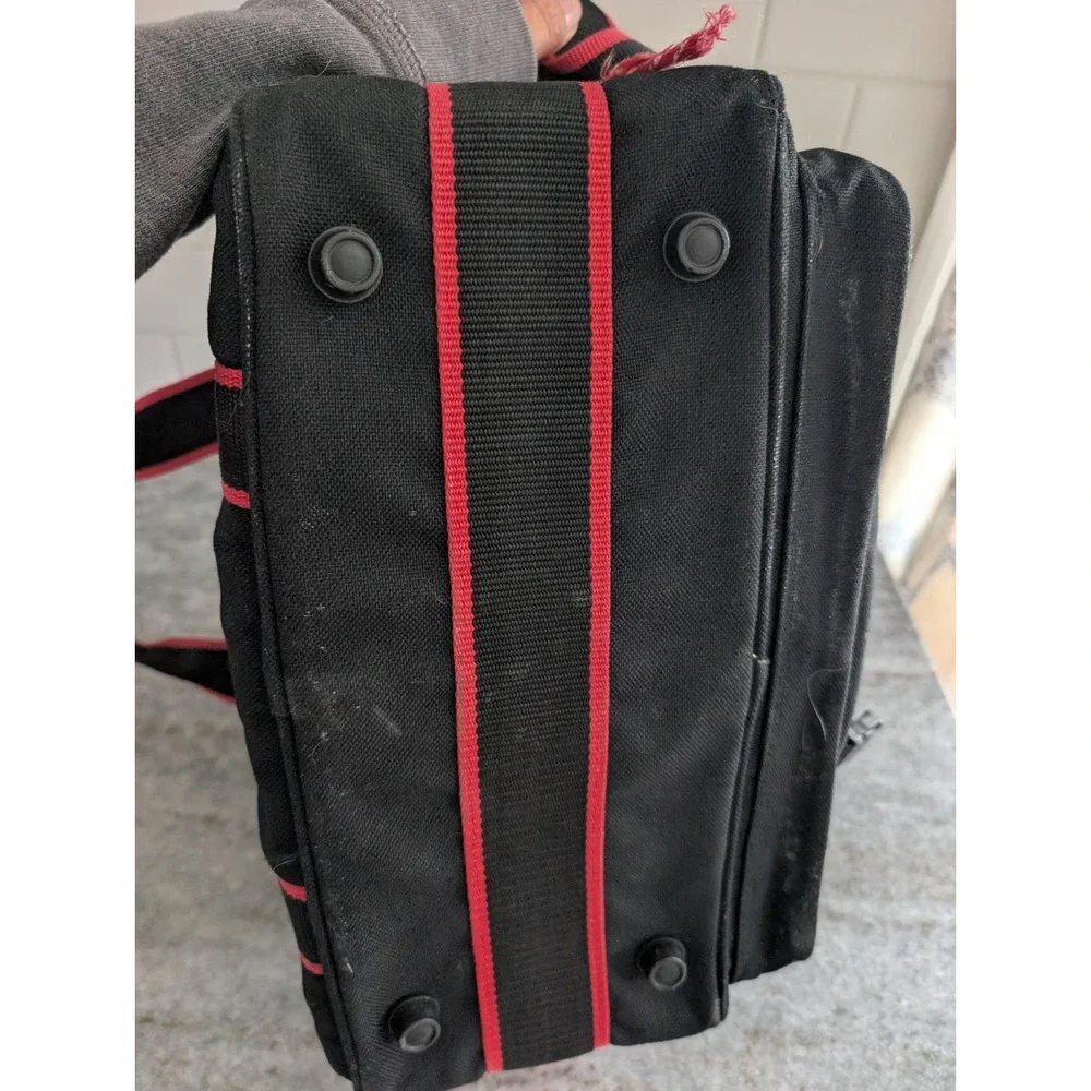Sakar Camera Camcorder Bag Black Red Handle or Shoulder Strap Dual Zip Closure